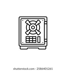 safe box vector icon. home appliance icon line style. perfect use for logo, presentation, website, and more. modern icon design outline style