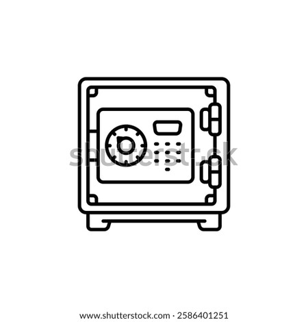 safe box vector icon. home appliance icon line style. perfect use for logo, presentation, website, and more. modern icon design outline style