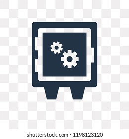 Safe box vector icon isolated on transparent background, Safe box transparency concept can be used web and mobile