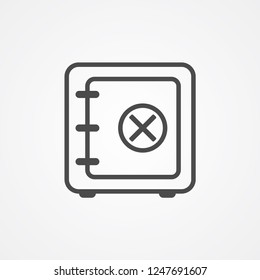 Safe box vector icon sign symbol