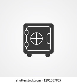 Safe box vector icon sign symbol