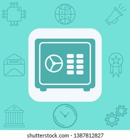 Safe box vector icon sign symbol