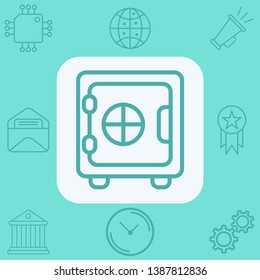 Safe box vector icon sign symbol