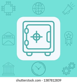 Safe box vector icon sign symbol