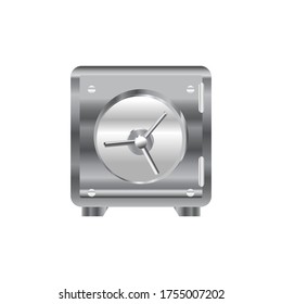 safe box vector icon, Silver color illustration on white background.EPS 10