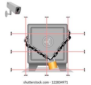 safe box. vector illustration