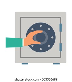 Safe Box Vector Illustration 