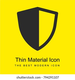 Safe bright yellow material minimal icon or logo design