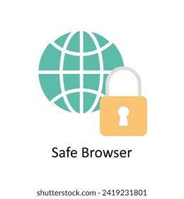 Ilustración de estilo de icono de vector de seguridad Plano. Archivo EPS 10