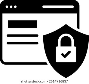 Safe Browsing Icon Mixed Vector Illustration