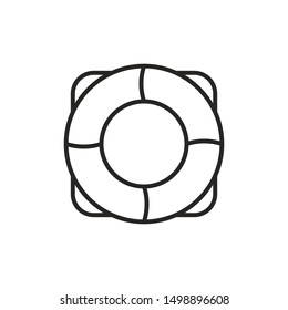 Safe buoy outline vector icon