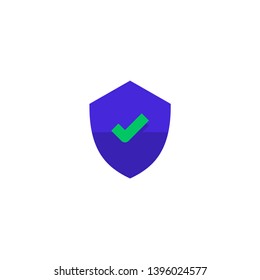 safe business icon design. shield with check mark symbol. simple clean professional business management concept vector illustration design.