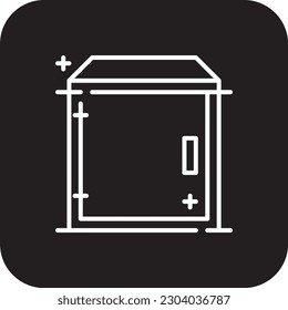 Safe Business and office icon with black filled line style. protection, protect, security, safety, secure, privacy, defense. Vector illustration
