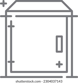 Safe Business and office icon with black outline style. protection, protect, security, safety, secure, privacy, defense. Vector illustration