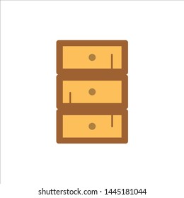 Safe, Cabinet, Closet, Cupboard  Flat Color Icon. Vector icon banner Template