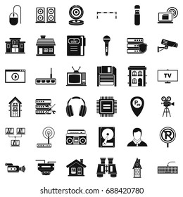Safe camera icons set. Simple style of 36 safe camera vector icons for web isolated on white background