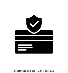 Safe Card Filled Icon Vector Illustration