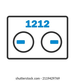 Safe Cell Icon. Editable Bold Outline With Color Fill Design. Vector Illustration.