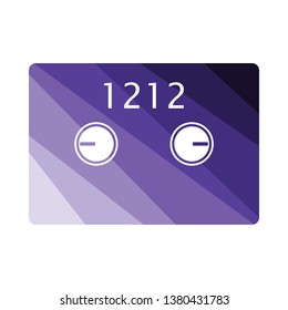Safe cell icon. Flat color design. Vector illustration.