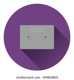Safe cell icon. Flat color design. Vector illustration.