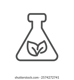 safe chemicals, eco laboratory outline icon vector design good for web or mobile app