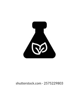 safe chemicals eco laboratory solid icon vector design good for web or mobile app