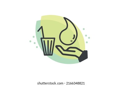 Safe Clean Water Icon Vector Illustration 