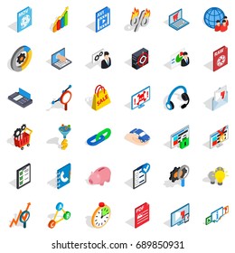 Safe cloud icons set. Isometric style of 36 safe cloud vector icons for web isolated on white background