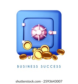 Safe and coins. Banking concept