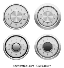 Safe combination lock vector design illustration isolated on white background