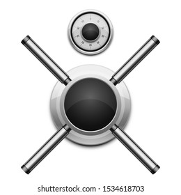 Safe combination lock vector design illustration isolated on white background