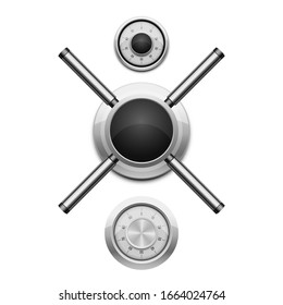 Safe combination lock vector design illustration isolated on white background