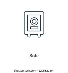 Safe concept line icon. Linear Safe concept outline symbol design. This simple element illustration can be used for web and mobile UI/UX.