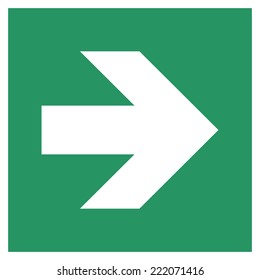 Safe condition sign,Direction arrow emergency exit