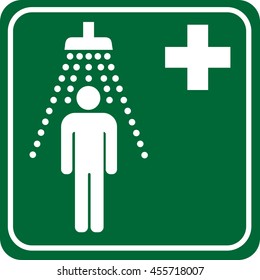 Safe condition sign,Emergency shower