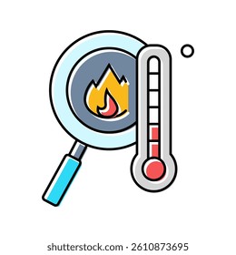 safe cooking temperatures color icon vector. safe cooking temperatures sign. isolated symbol illustration