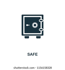 Safe creative icon. Simple element illustration. Safe concept symbol design from personal finance collection. Can be used for mobile and web design, apps, software, print.