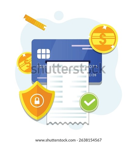 Safe Credit Card Payment Vector