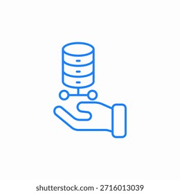 vetor de sinal de ícone de banco de dados seguro
