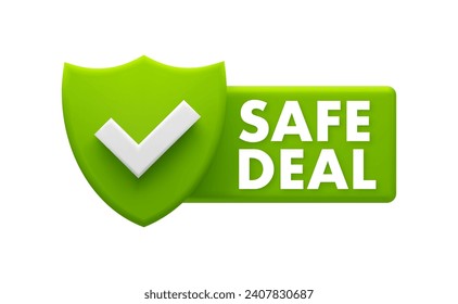 Safe-Deal-Garantie-Badge - Sicherer Shopping-Schild mit Vektorgrafik-Markierung