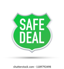 Safe deal icon. Partnership vector icon with handshake. Vector stock illustration.