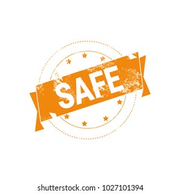 Safe Deal Stamp Rubber Ink Sign Or Badge Icon Isolated Vector Illustration