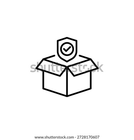 Safe Delivery Assurance Depicting Box And Shield Quality