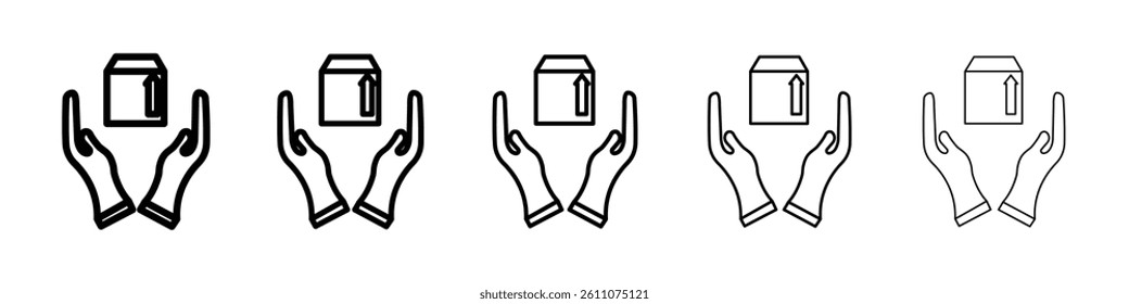 Safe delivery icon Symbol mark in Outline style