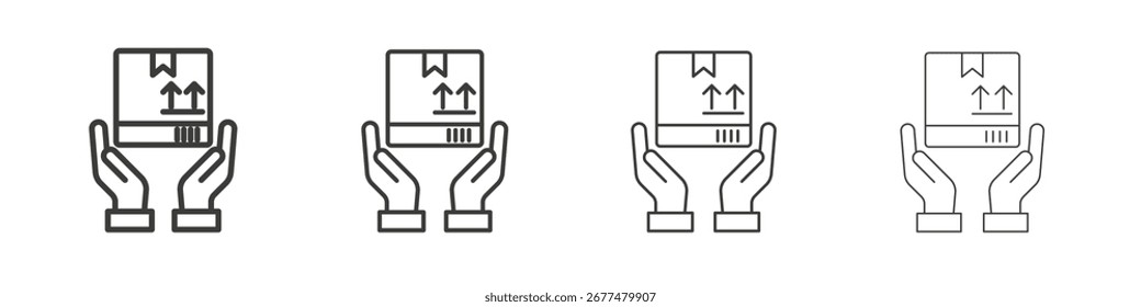 Símbolo de icono de entrega segura. Vector aislado ilustración.