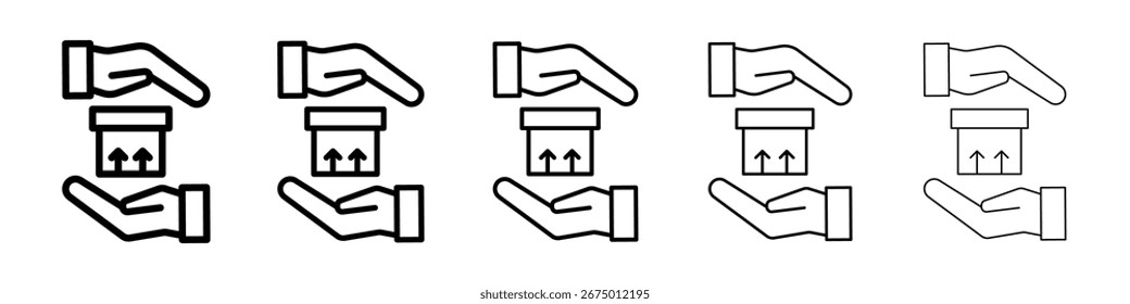 Icono de entrega segura Ilustración de Arte vectorial