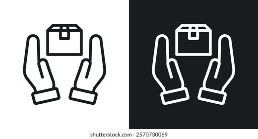 Safe delivery icons set vectors on white background.