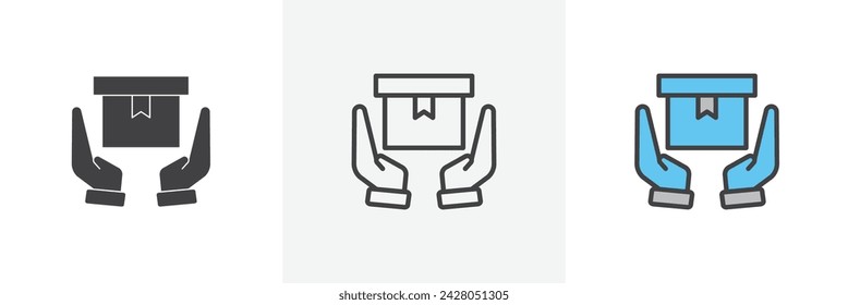 Safe Delivery Isolated Line Icon Style Design. Simple Vector Illustration