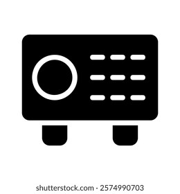 Safe deposit box icon. Concept of security, protection, and finance.
