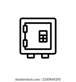 safe deposit box icon simple design